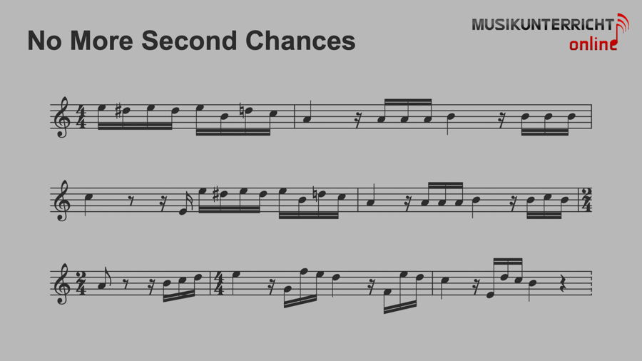 No more second chances - Leony - Notation Refrain No more second chances in der Tonart von Für Elise von Ludwig van Beethoven