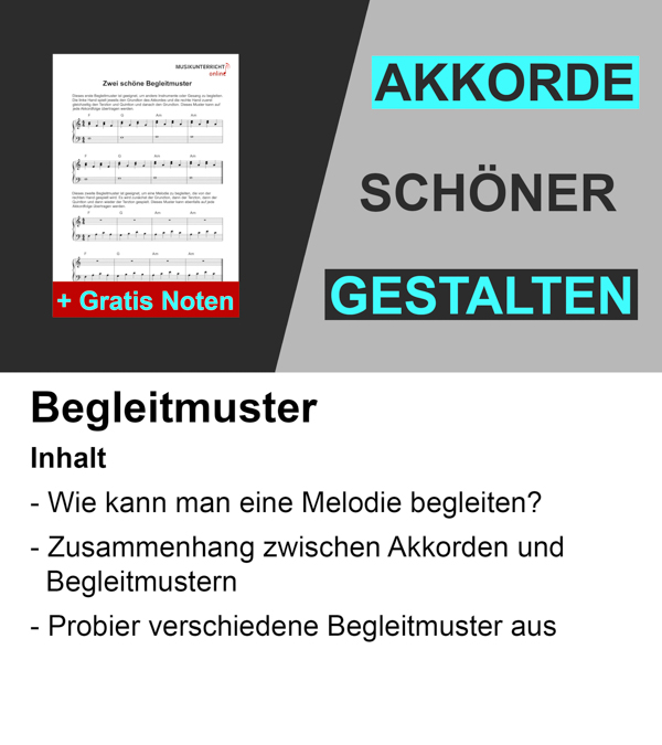 Klavier lernen in 8 Wochen? Klar geht das! In der 4. Lektion lernst Du Akkorde mit Begleitmustern zu spielen.