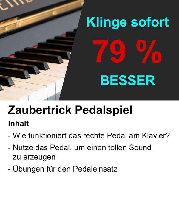 Klavier lernen in 8 Wochen? Klar geht das! Mit dem Trick der 6. Lektion klingt Dein Klavierspiel sofort viel besser.