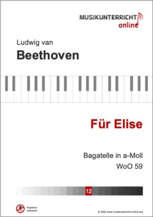 Vorschaubild Noten Titelseite Beethoven Für Elise