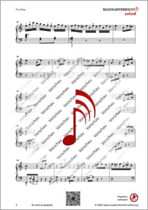 Vorschaubild Noten S. 3 Beethoven Für Elise