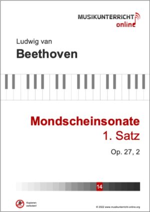 Vorschaubild Noten Titelseite Beethoven Mondscheinsonate 1. Satz