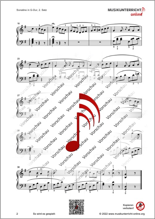 Produkt_Vorschau_Beethoven_Sonatine_G-Dur_Satz_2_3 Vorschaubild Noten S. 2 Beethoven Sonatine in G-Dur, 2. Satz