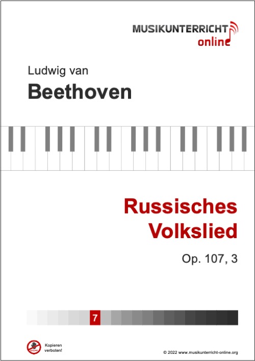 Vorschaubild Noten Titelseite Beethoven Russisches Volkslied