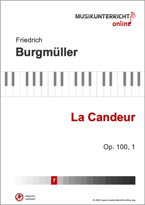 Vorschaubild Noten Titelseite Burgmüller La Candeur