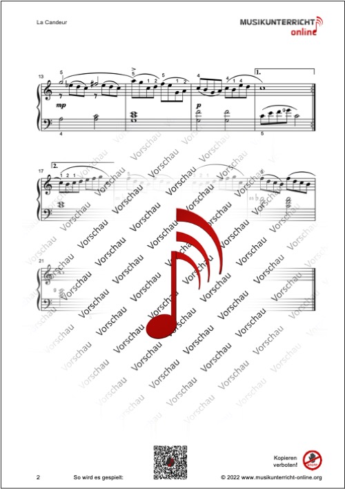 Vorschaubild Noten S. 2 Burgmüller La Candeur