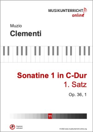 Vorschaubild Noten Titelseite M. Clementi Sonatine in C-Dur, 1. Satz