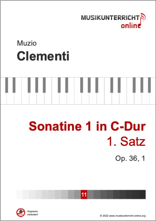 Vorschaubild Noten Titelseite M. Clementi Sonatine in C-Dur, 1. Satz
