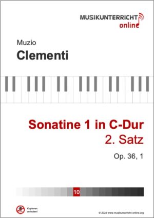Vorschaubild Noten Titelseite M. Clementi Sonatine in C-Dur, 2. Satz