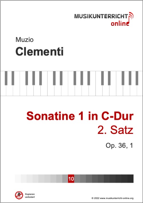 Vorschaubild Noten Titelseite M. Clementi Sonatine in C-Dur, 2. Satz