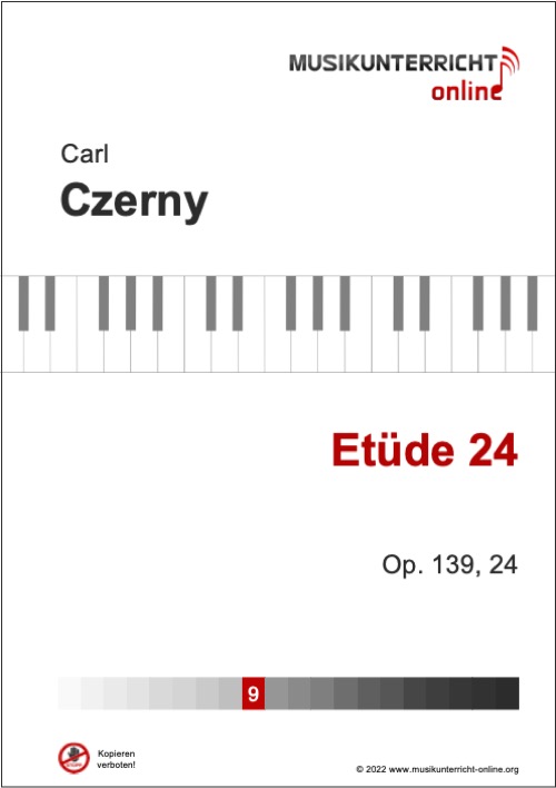 Vorschaubild Noten Titelseite Czerny Etüde 24