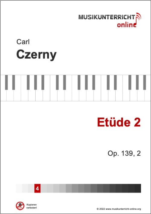 Vorschaubild Noten Titelseite Czerny Etüde 2