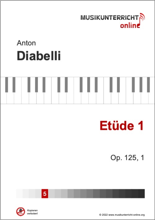 Vorschaubild Noten Titelseite Diabelli Etüde 1 - Op. 125,1