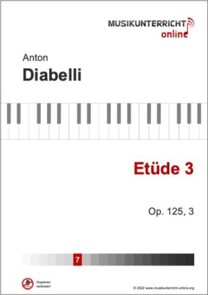 Vorschaubild Noten Titelseite Diabelli Etüde 3 - Op. 125,3