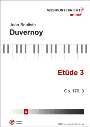 Vorschaubild Noten Titelseite Duvernoy Etüde 3 - Op. 176, 3