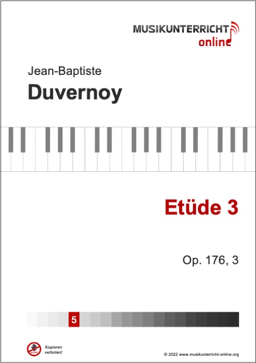 Vorschaubild Noten Titelseite Duvernoy Etüde 3 - Op. 176, 3