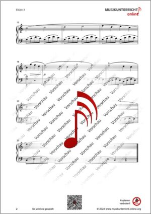 Vorschaubild Noten S. 2 Duvernoy Etüde 3 - Op. 176, 3