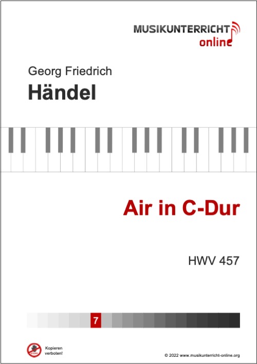 Vorschaubild Noten Titelseite Händel Air in C-Dur