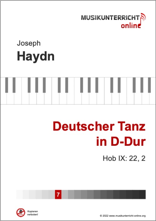 Vorschaubild Noten Titelseite Haydn Deutscher Tanz in D-Dur