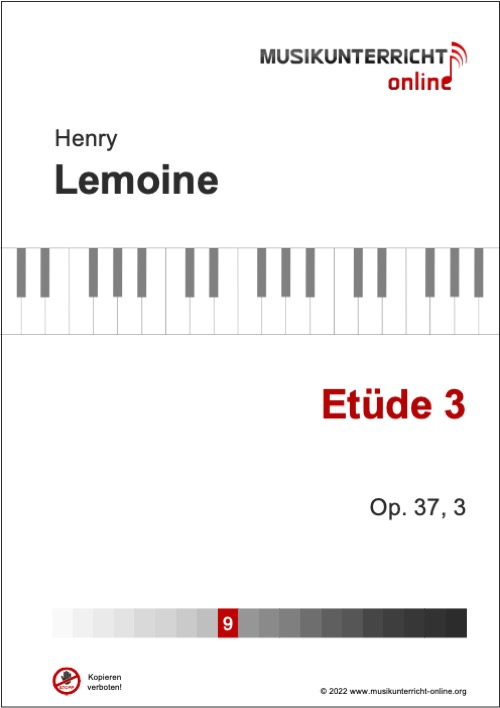 Vorschaubild Noten Titelseite Lemoine Etüde 3, Op. 37, 3
