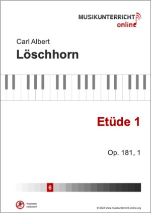 Vorschaubild Noten Titelseite Löschhorn Etüde 1, Op. 181, 1