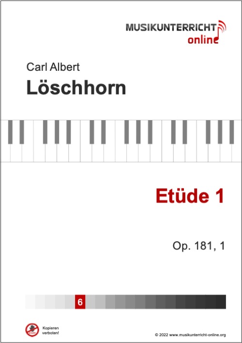 Vorschaubild Noten Titelseite Löschhorn Etüde 1, Op. 181, 1