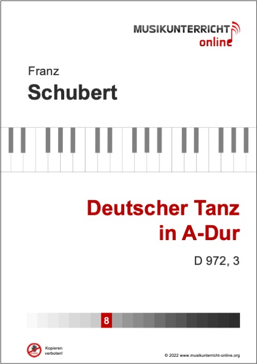 Vorschaubild Noten Titelseite F. Schubert Deutscher Tanz in A-Dur, D 972, 3