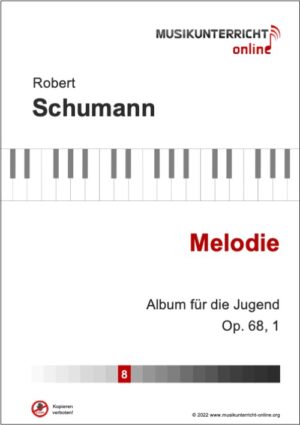 Vorschaubild Noten Titelseite R. Schumann Melodie, Album für die Jugend, Op. 68, 1