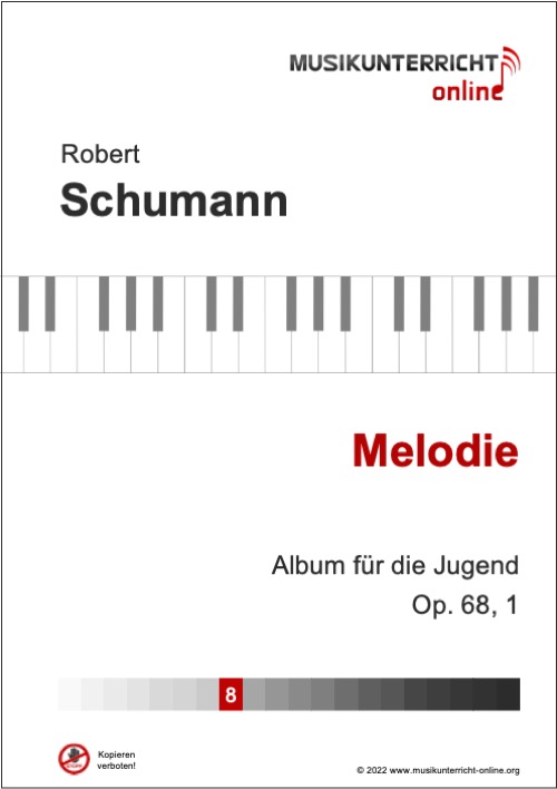 Vorschaubild Noten Titelseite R. Schumann Melodie, Album für die Jugend, Op. 68, 1