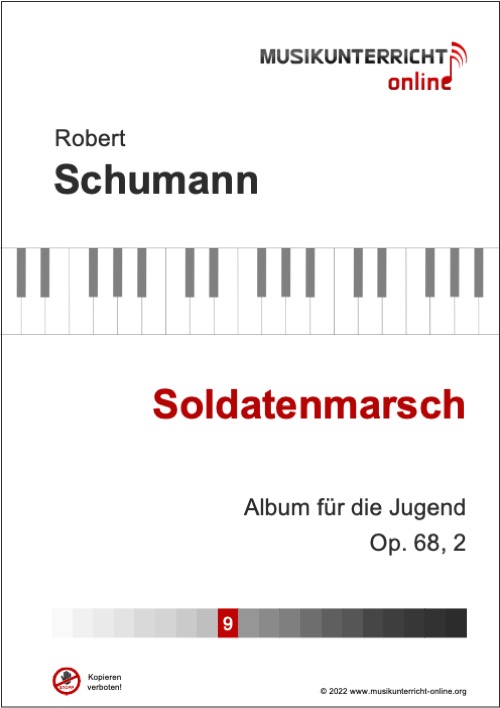 Vorschaubild Noten Titelseite R. Schumann Soldatenmarsch, Album für die Jugend, Op. 68, 2