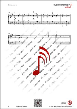 Vorschaubild Noten S. 2 R. Schumann Soldatenmarsch, Album für die Jugend, Op. 68, 2