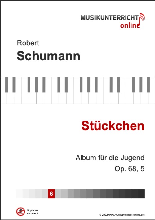 Vorschaubild Noten Titelseite R. Schumann Stückchen, Album für die Jugend, Op. 68, 5