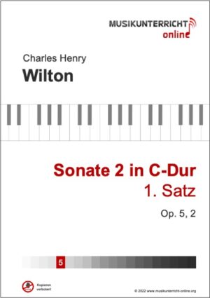 Vorschaubild Noten Titelseite C. H. Wilton Sonate 2 in C-Dur, Satz 1, Op. 5, 2