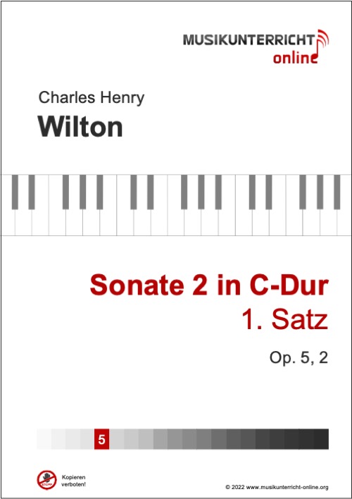 Vorschaubild Noten Titelseite C. H. Wilton Sonate 2 in C-Dur, Satz 1, Op. 5, 2