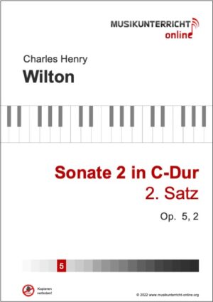 Vorschaubild Noten Titelseite C. H. Wilton Sonate 2 in C-Dur, Satz 2, Op. 5, 2