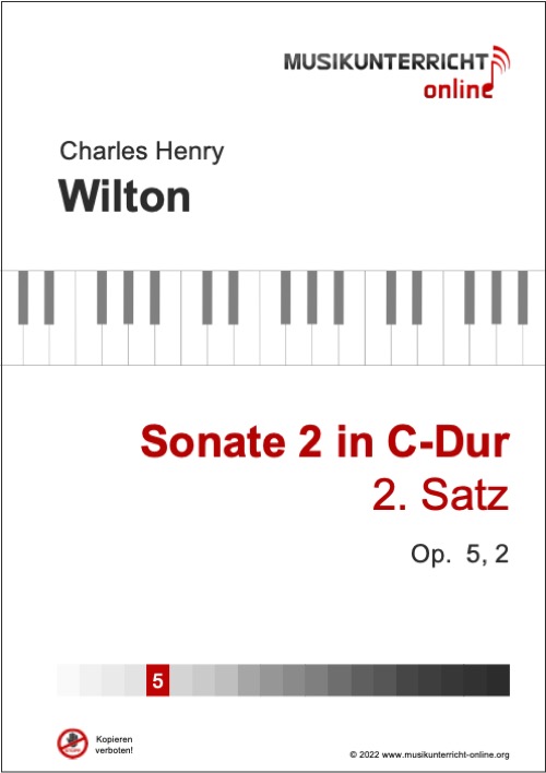 Vorschaubild Noten Titelseite C. H. Wilton Sonate 2 in C-Dur, Satz 2, Op. 5, 2