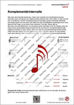 Vorschaubild Lehrmaterial S. 1 Intervalle bestimmen mit Komplementärintervallen