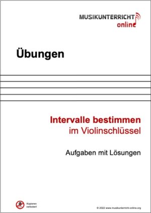 Vorschaubild Lehrmaterial Titelseite Intervalle bestimmen im Violinschlüssel