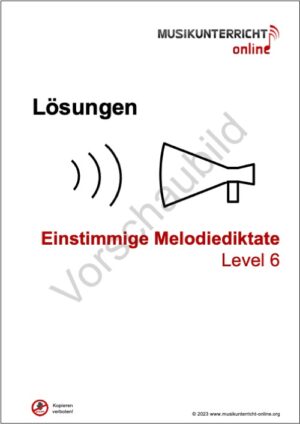 Vorschaubild Einstimmige Melodiediktate Level 6 Seite 7